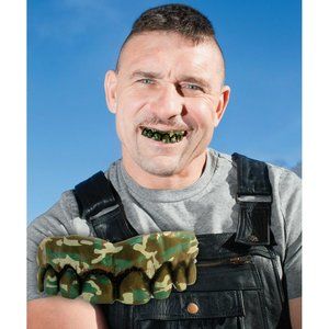 Woodland Camo Halloween US Military Costume Teeth